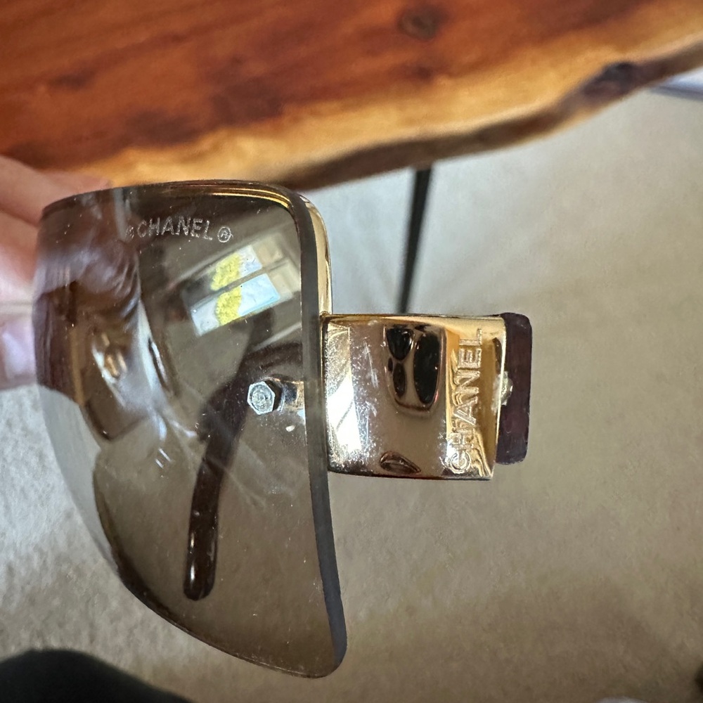 Chanel Brown Gradient Sunglasses - image 7